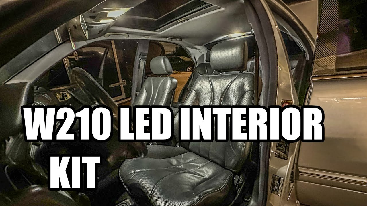 Mercedes w210 led interior light kit youtube