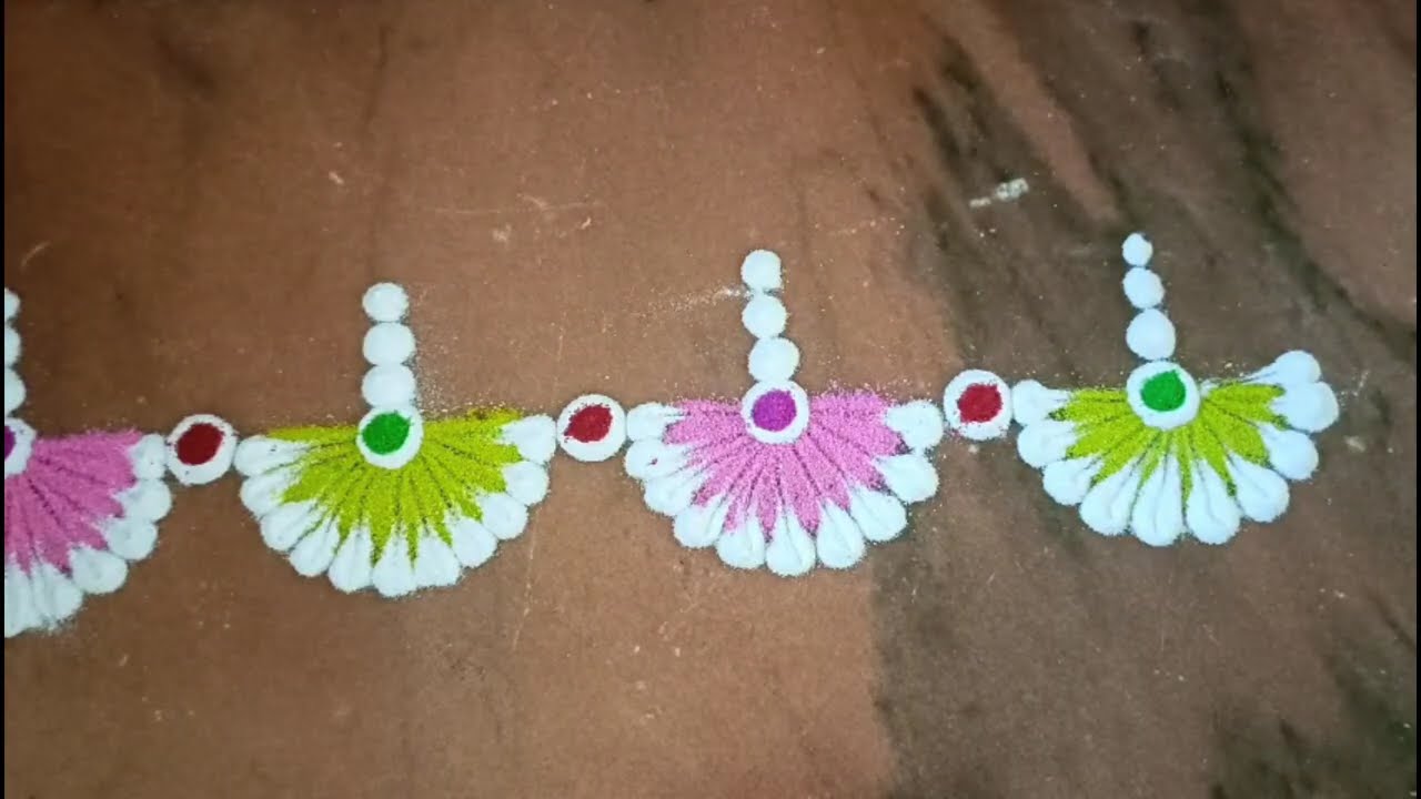 Simple Border Rangoli #ytshorts