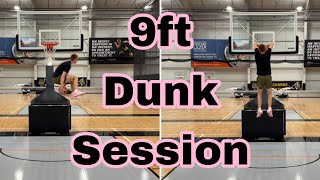 CRAZY 6’1” 9ft Dunk Session! Practicing LR Plant and New Dunks!