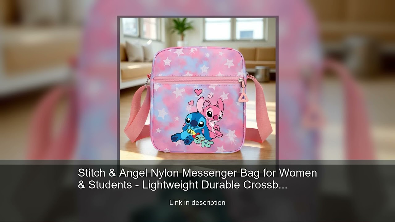 Stitch & Angel Nylon Messenger Bag for Women & Students - Lightweight Durable Crossbody Bag wit