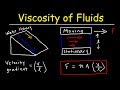 Viscosity of Fluids & Velocity Gradient - Fluid Mechanics, Physics Problems