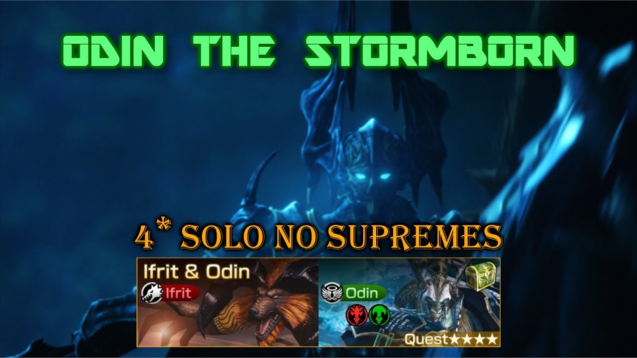 ODIN THE STORMBORN - 4* AI only No Supremes | Mobius Final Fantasy