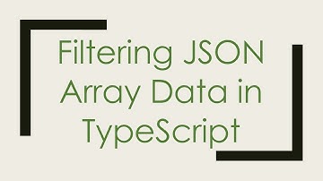 Filtering JSON Array Data in TypeScript