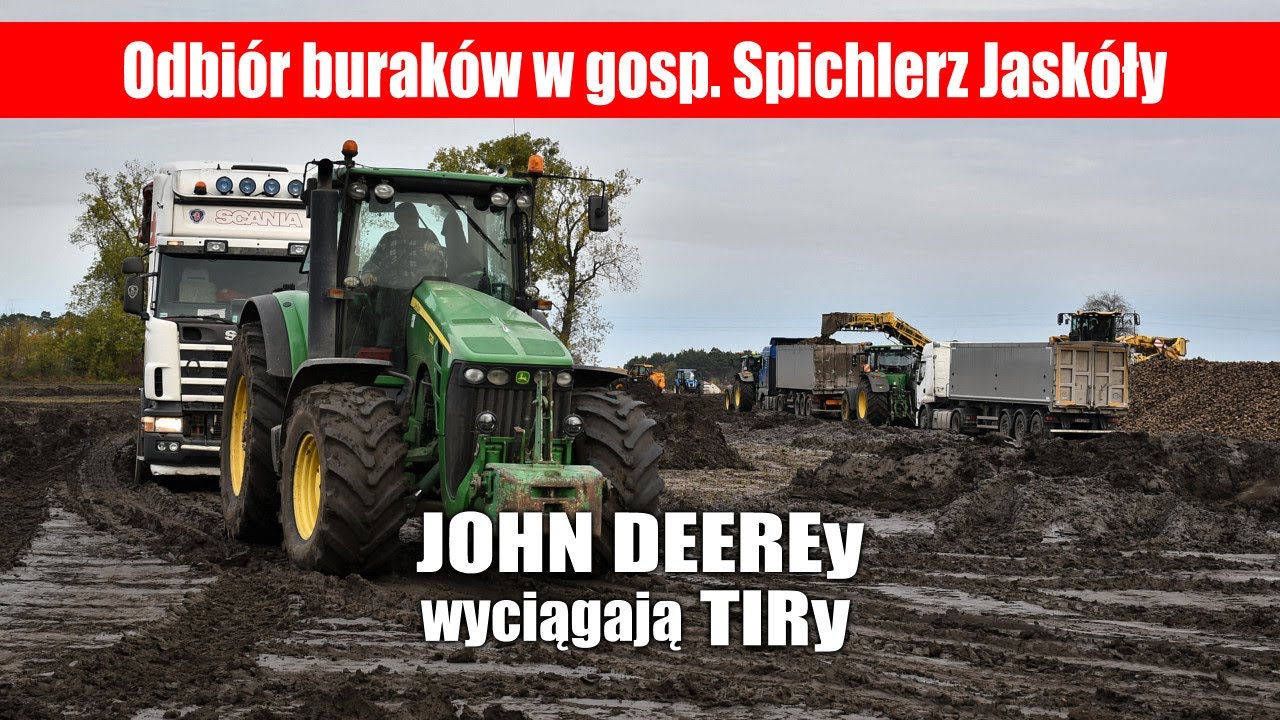 maxresdefault JOHN DEEREy wyciągają TIRy   Spichlerz Jaskóły   VIDEO