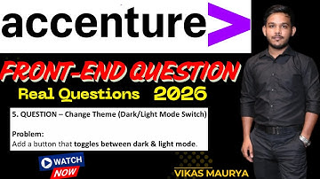 Accenture Front-End Questions | toggle between dark/light color #accenture #frontend