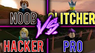 Noob Vs Glitcher Vs Hacker Vs Pro Roblox Jailbreak Edition Youtube - noob vs glitcher vs hacker vs pro roblox jailbreak edition