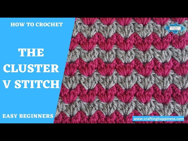 Caron Chunky Cakes Crochet Cluster V-Stitch Blanket - Repeat