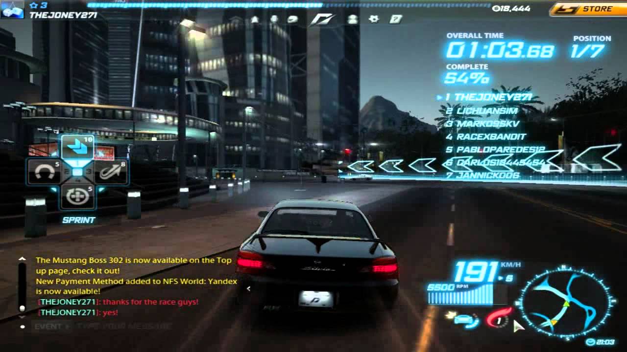 need for speed world multiplayer race