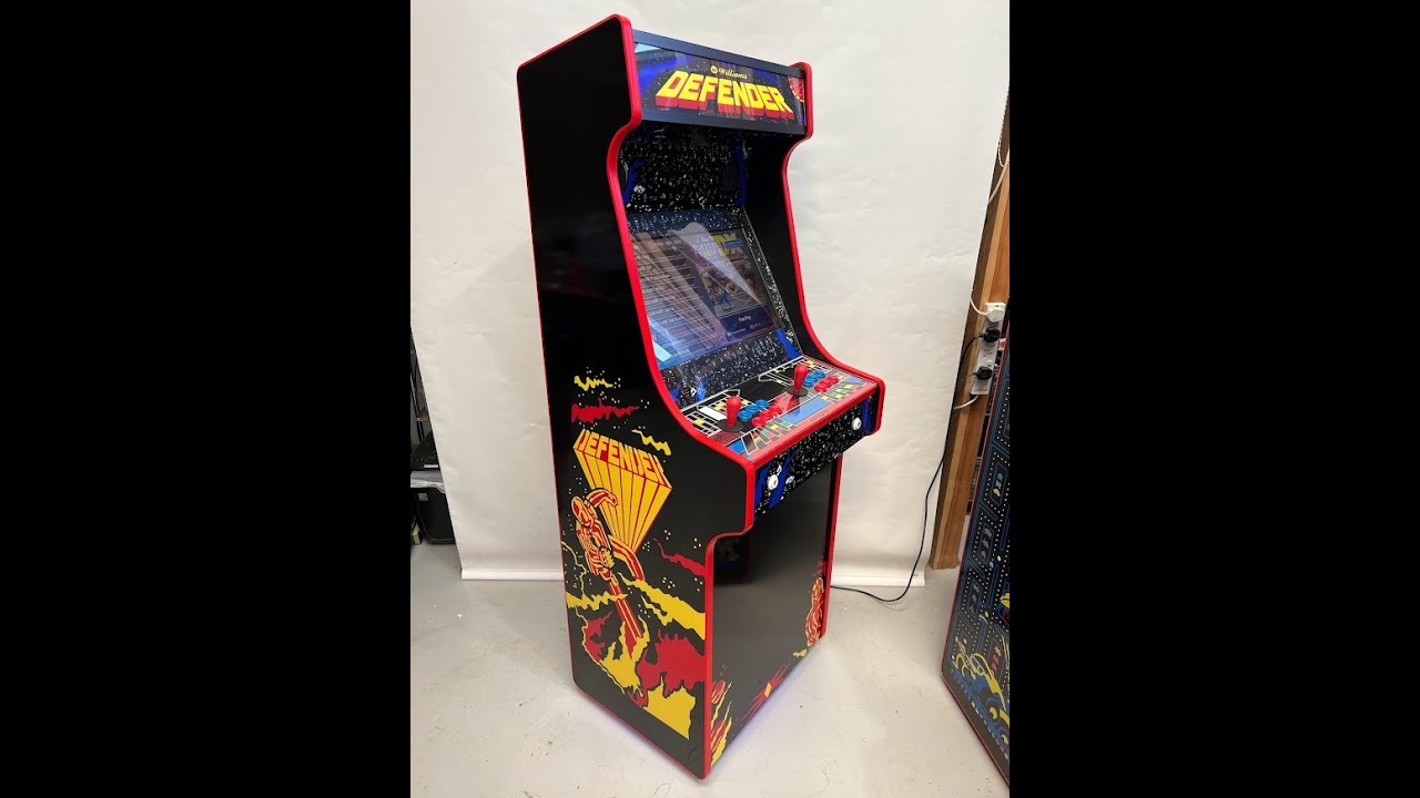 Defender Retro Upright Arcade Machine 5000 games, RGBW LEDs Underneath
