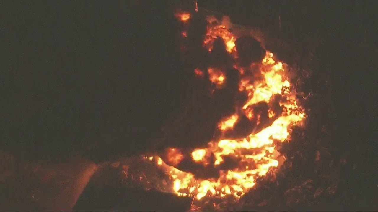 Crews Battling Massive 3-Alarm Scrap Yard Fire In Philadelphia - YouTube