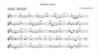 Nota Akor Eşlik - Autumn Leaves - C Instruments Mi 