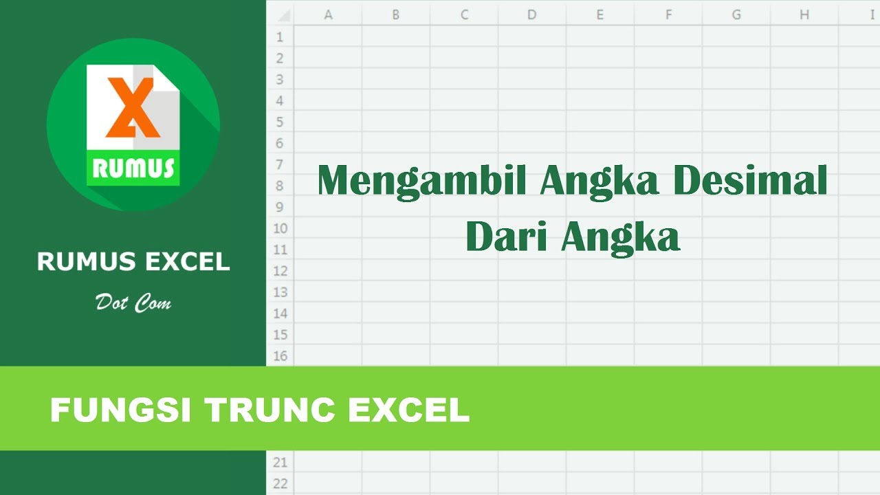 Mengambil Angka Desimal Saja Menggunakan Excel Youtube