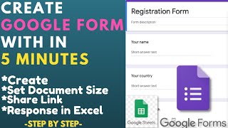 Create Google Form With in 5 Minutes | Step by Step Instructions | Simple Steps | Google Forms