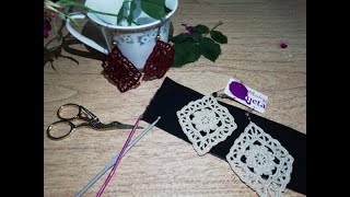 Aretes tejidos a crochet (ganchillo)