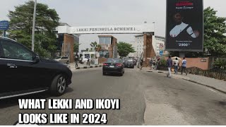 Driving through the street of Lekki and Ikoyi lagos island,Nigeria