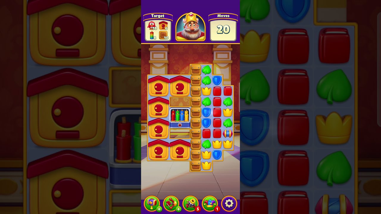 082 Royal Match Level 498 to 503 | Chess Garden | King's Nightmare Dream Games | Mobile Puzzle Game