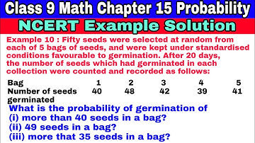 Class 9 NCERT Example 10 | Probability | NCERT | CBSE | Math | Chapter 15