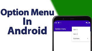 How To Create Option Menu On Toolbar In Android Studio