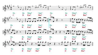 B flat Play Along - DNA - BTS 방탄소년단 (Bb Sheet music - Guitar chords)
