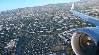 Alaska Boeing 737-MAX9 Turn and burn out of SJC