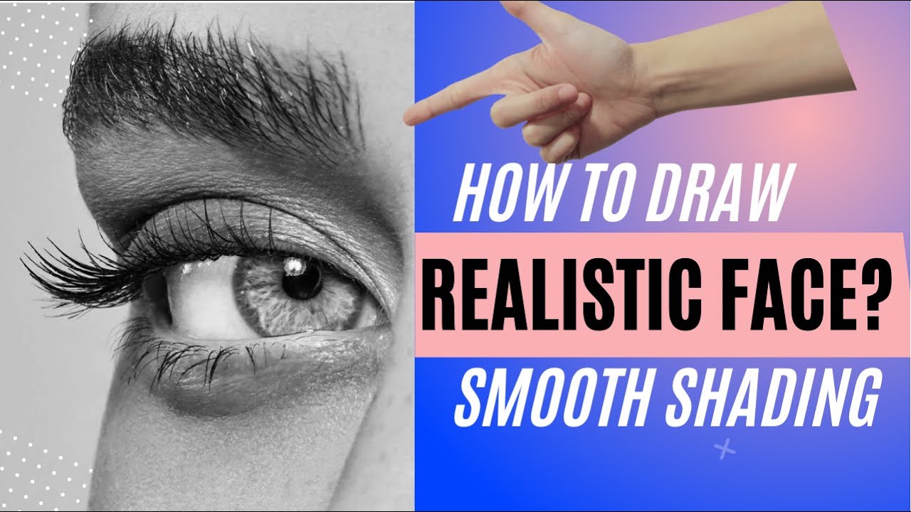 How to draw Realistic Face | Realistic eye ? Smooth shading | Timelapse ...