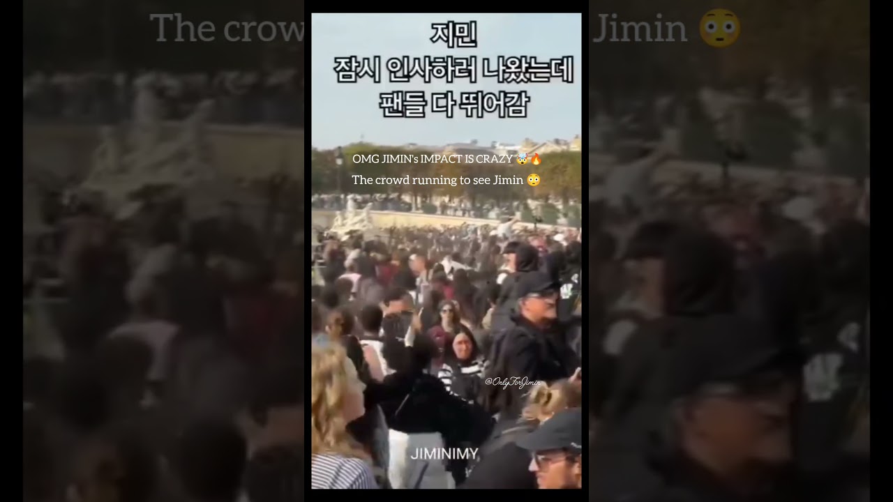 Crowd going crazy just to see Jimin 😭 JIMIN'S IMPACT 🤯🔥 