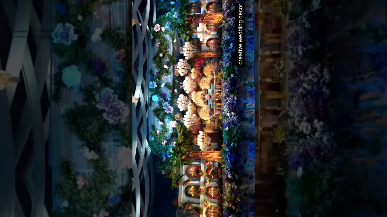 Grand Reception outdoor Stage Decoration | Modern Backdrop Designs 