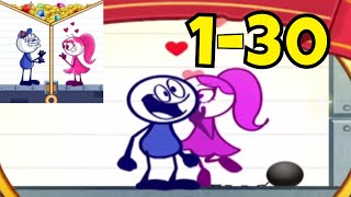 Pencil Boy - Levels 1-30 Walkthrough Tutorial (iOS/Android) Pull The Pin Gameplay