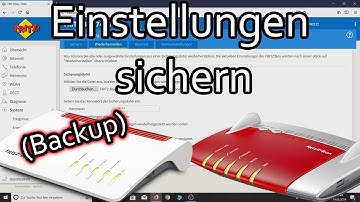 Fritzbox Einstellungen sichern und wiederherstellen