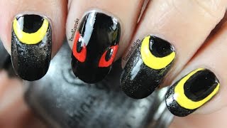Pokemon Nail Art - Umbreon Nails