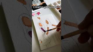Best friends / Canvas drawing /fabric colour ππ«°πΌ Best friends / Canvas drawing /fabric colour ππ«°πΌ