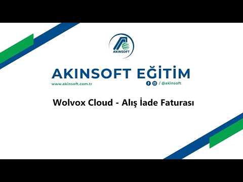 WolvoxCloud - Alıştan İade Faturası