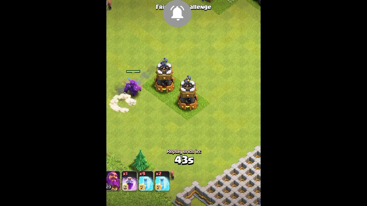 💣 2 Bomb Tower VS 1 Pekka 🧨 CLASH OF CLANS # shorts