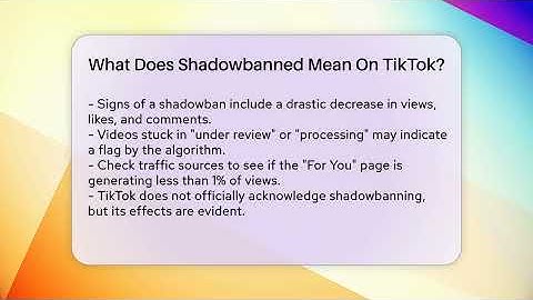 What Does Shadowbanned Mean On TikTok? - Everyday-Networking