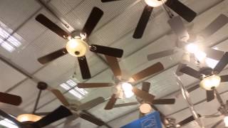 Ceiling fan display at Lowes 2015