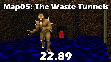 Doom II Unity: Map 05 Waste Tunnels in 22.89 any%