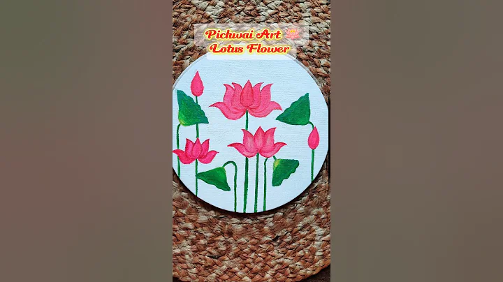 Lotus Drawing Flower Painting Pichwai Art #painting #flowers #shortsfeed #lotus #shorts