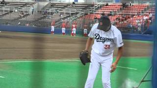 20120410 ナゴヤ球場 大野雄大 試合前 ブルペン