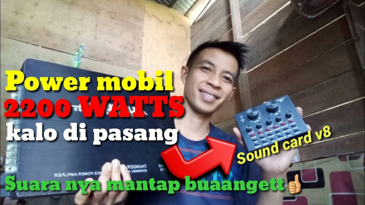 Cara memasang sound card v8 pada power mobil - YouTube