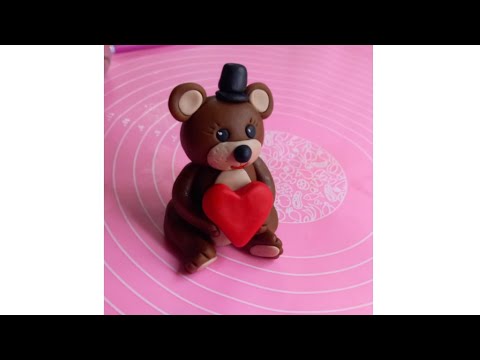 Şeker xemiri mastika fiqur hazirlamaq🐻Şekerhamuru Ayicik #fondant  #youtube #instagram #trending