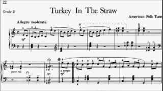 Piano Pieces For Children Grade 2 No.11 American Folk Tune Turkey In Straw P.22 Sheet Music