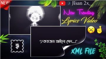 New Attitude Lyrics Video-😎🤞 || New Xml File Alight Motion "!😎💦 Video Creator By-@copy_jisan_08