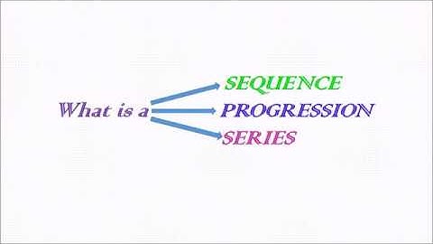 DIFFERENCE BETWEEN SEQUENCE , PROGRESSION AND SERIES