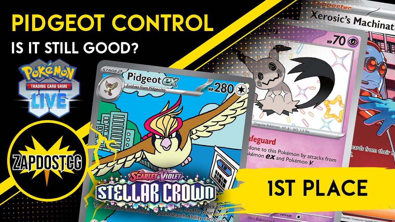 1st Place Pidgeot ex Control Deck In Stellar Crown Format! (Pokemon TCG)