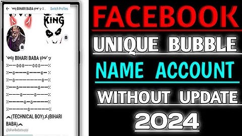 How to create Facebook stylish name account 2024 | fb unique bubble name I