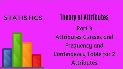 Theory of Attributes - Part 3 -  Statistics