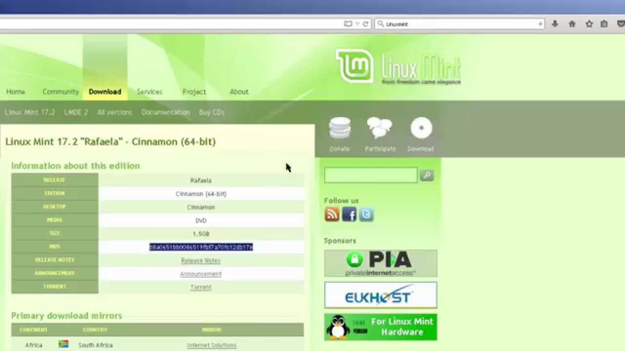 Install Linux Mint 17.2 Rafaela In VirtualBox - YouTube