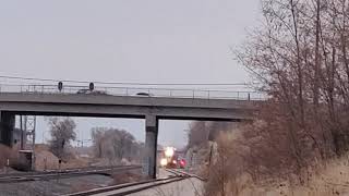Southbound Frontrunner train Cab Car 103 honks the horn