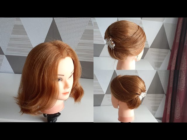 Tutorial Sanggul Modern untuk Rambut Pendek (easy hairdo for short hair) class=