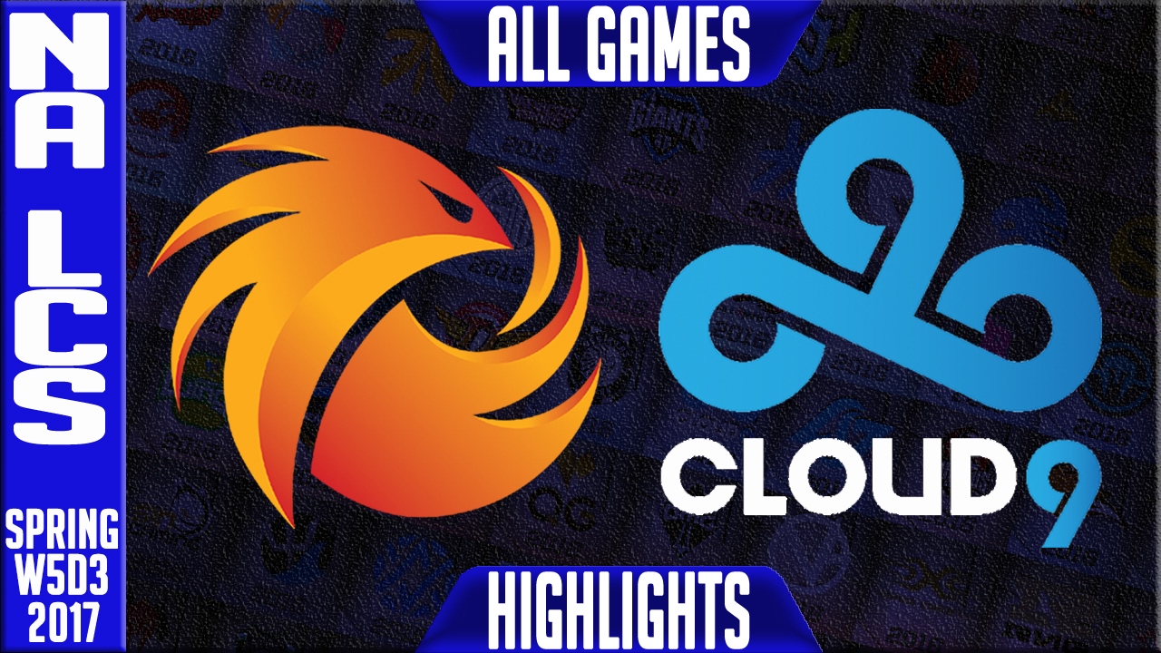 Phoenix 1 vs Cloud 9 Highlights All Games - NA LCS W5D3 Spring 2017 - P1 vs C9 All Games